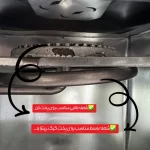 تنور گازی گوهر آذران مدل سه شعله ساج دار درب پنجره ای - Image 5