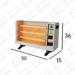 بخاری برقی ۳ شعله تکسان مدل TK3 - Image 4