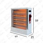 بخاری برقی 6 شعله تکسان مدل فن دار - Image 5