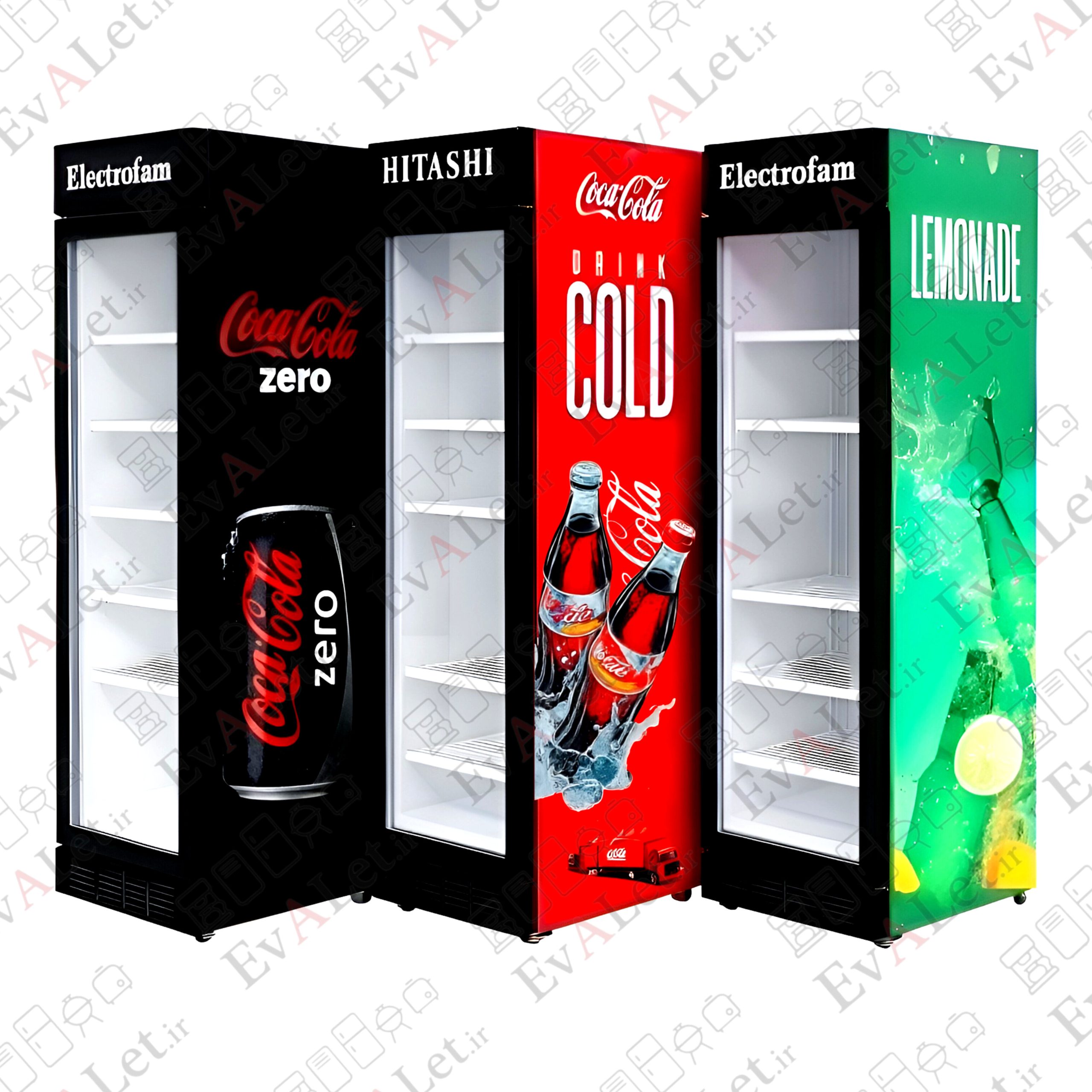 یخچال ویترینی الکتروفام 60 سانت طرح دلخواه