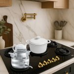 اجاق گاز 5 شعله طرح شیشه ای تکنو مدل پلوپز وسط - Image 7